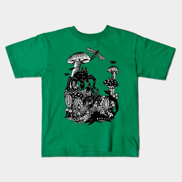 Forbidden Forest 2 Kids T-Shirt by paintedpansy